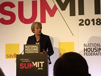 Theresay May pledges to build homes