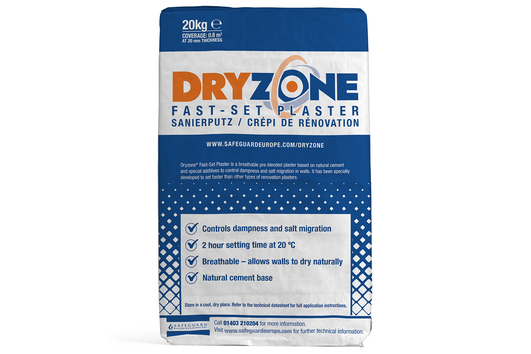 Safeguard's Dryzone Fast-Set Plaster