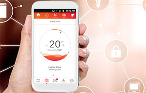 The B-Snug smart hybrid home heating system app