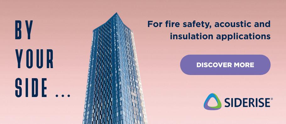 Siderise for fire safety, acoustic and insulation applications